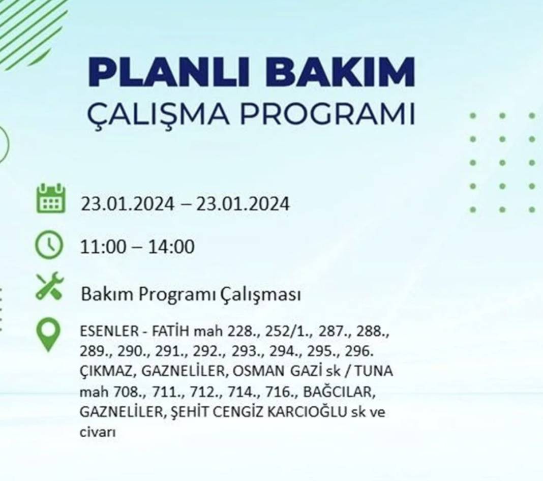 İstanbul karanlığa gömülecek! 22 ilçede saatlerce elektrik gelmeyecek! Hangi ilçelerde elektrik kesintisi var? 28